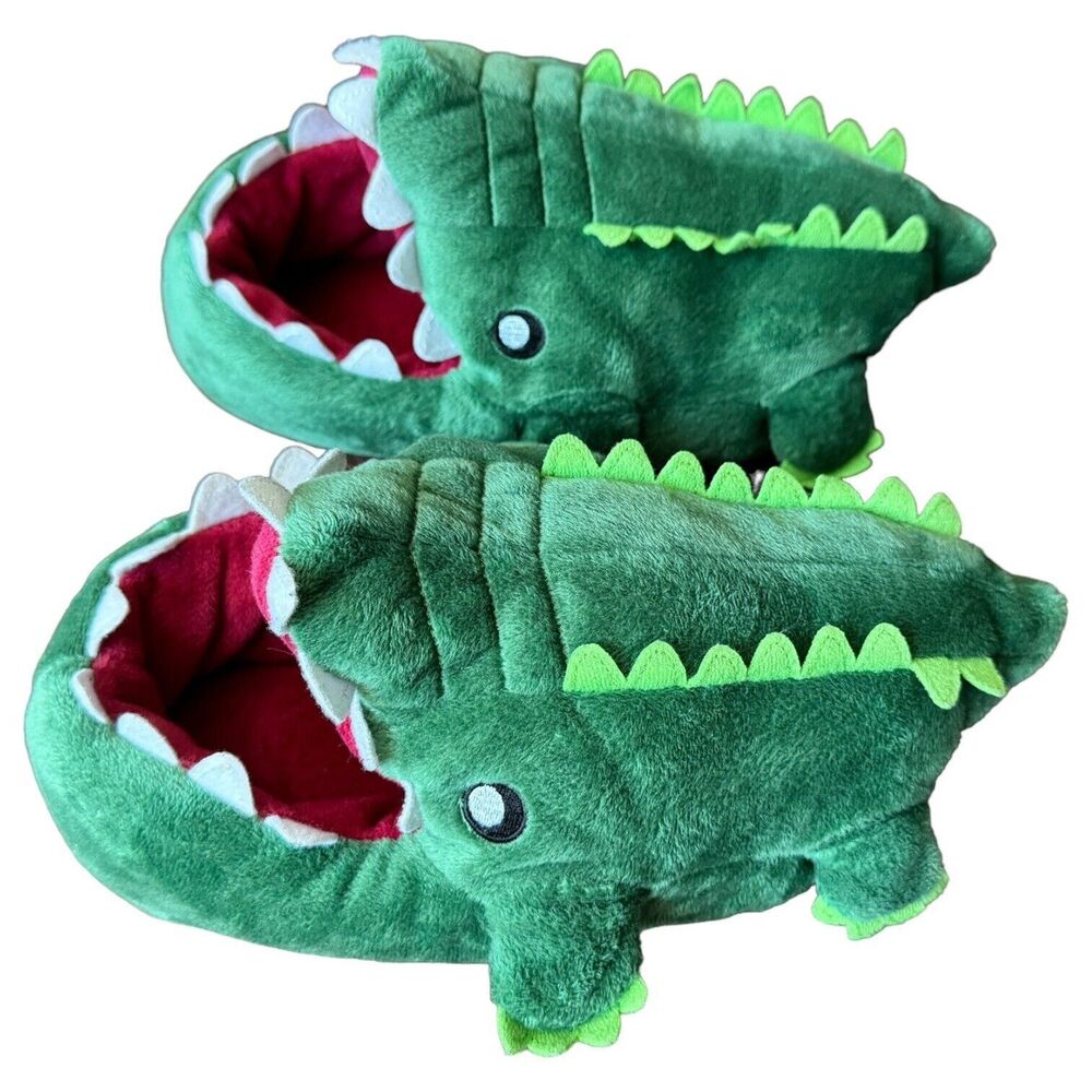 Alligator Slippers 2-3 M Little Kids Boys Girls Toddler Plush House Slippers